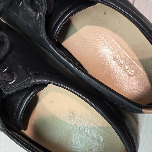 Ecco Mens Denish Design Leather Sneakers shoes sz 44/10-10.5 - Picture 11 of 12